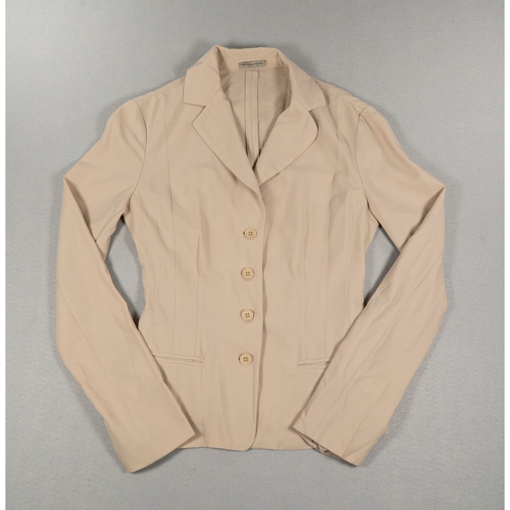Vintage Bottega Veneta Beige Virgin Wool Tailored Blazer Made in Italy Size 40